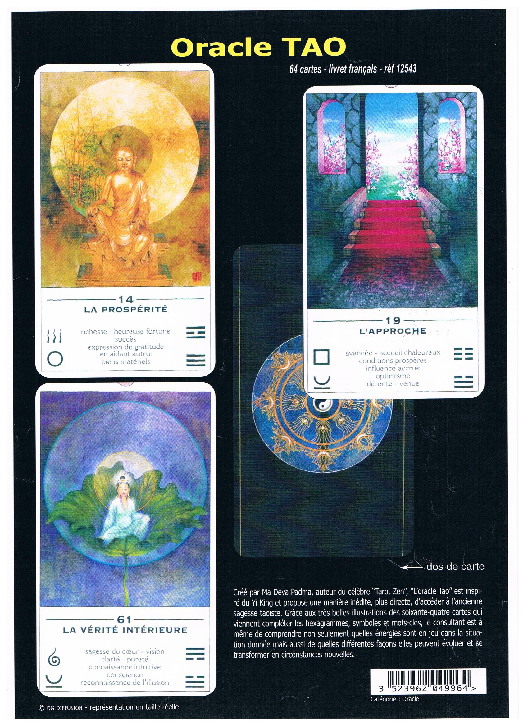 Jeu de cartes divinatoires - Oracle Tao - Tarot Divinatoire