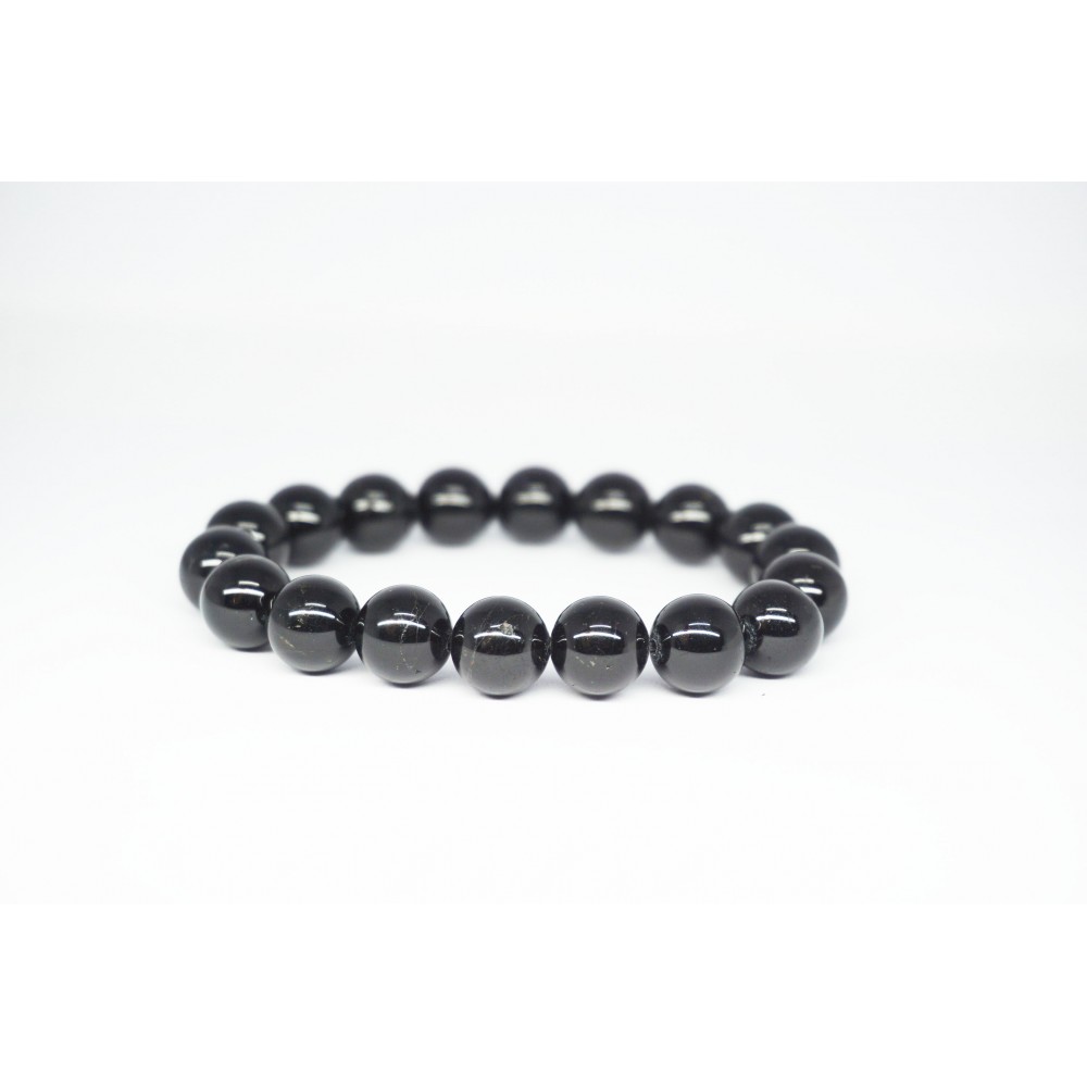 Bracelet Femme Tourmaline Noire élégant - Bijou Raffiné Toutes Occasions - Cordon Résistant Style Minimaliste